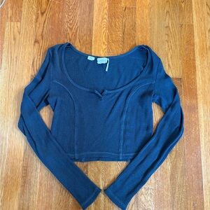 Urban Outfitters Navy Crop Top